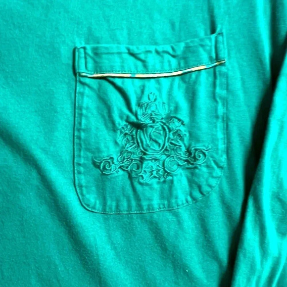 Vintage Victoria's Secret Gold Label Kelly Green Oversized Sleep Shirt Large - Picture 5 of 9